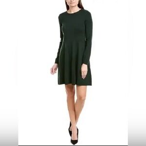 Vince Camuto Long Sleeve Fit & Flare Sweater Dress With Open Back & Bow -Reemoly